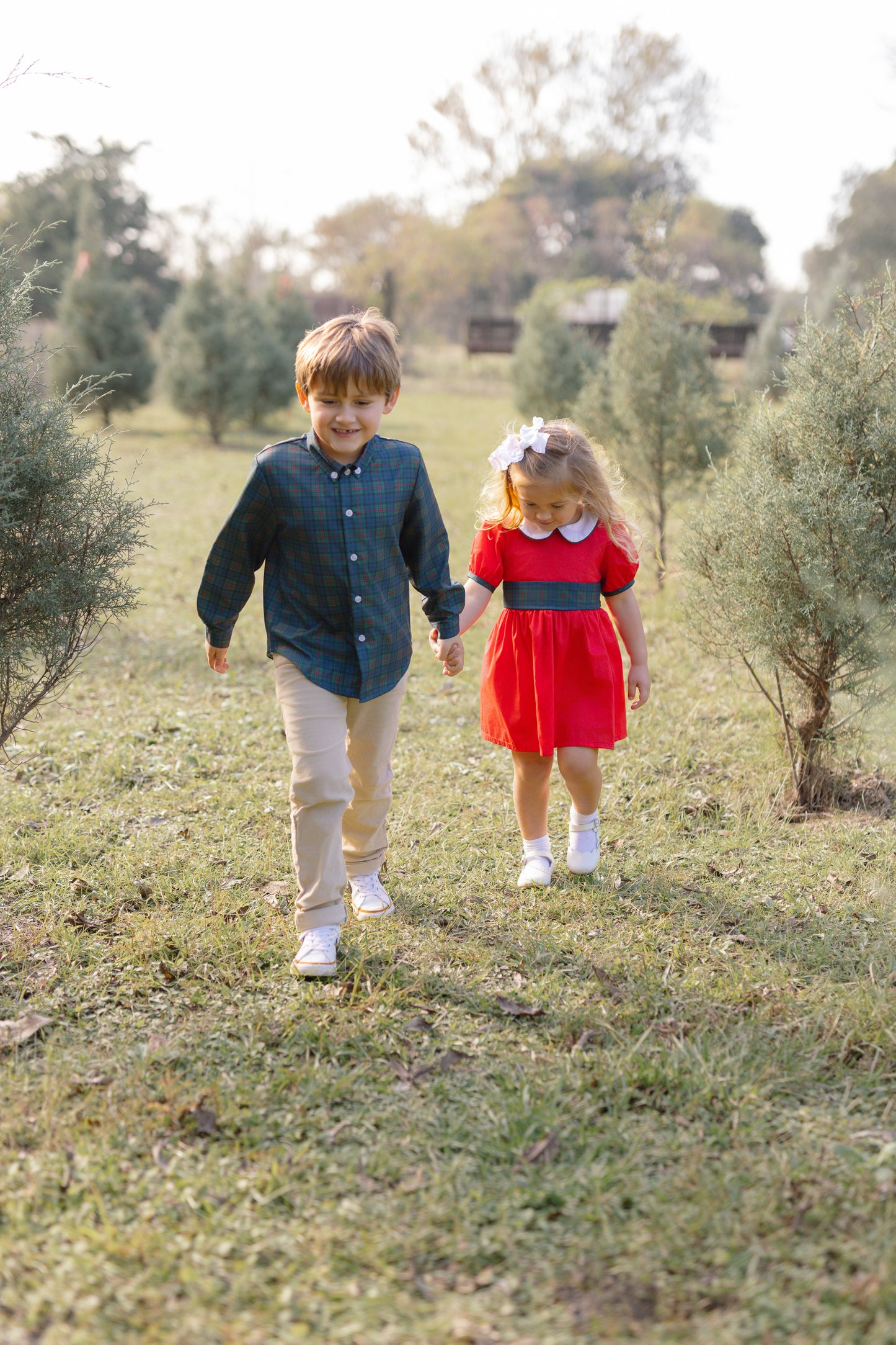 Navy Noel Plaid Button Down
