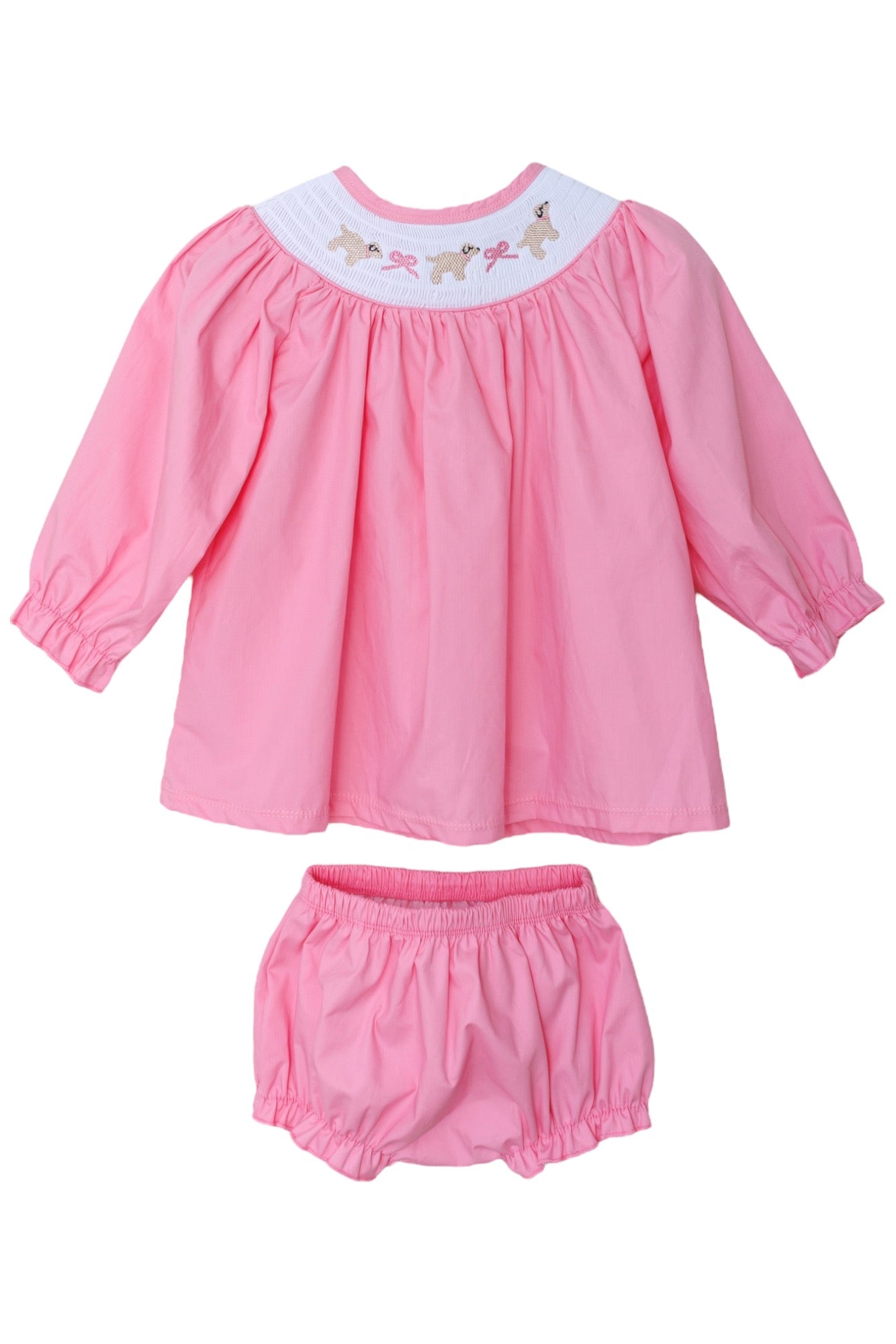 Puppies and Bows Smock Set