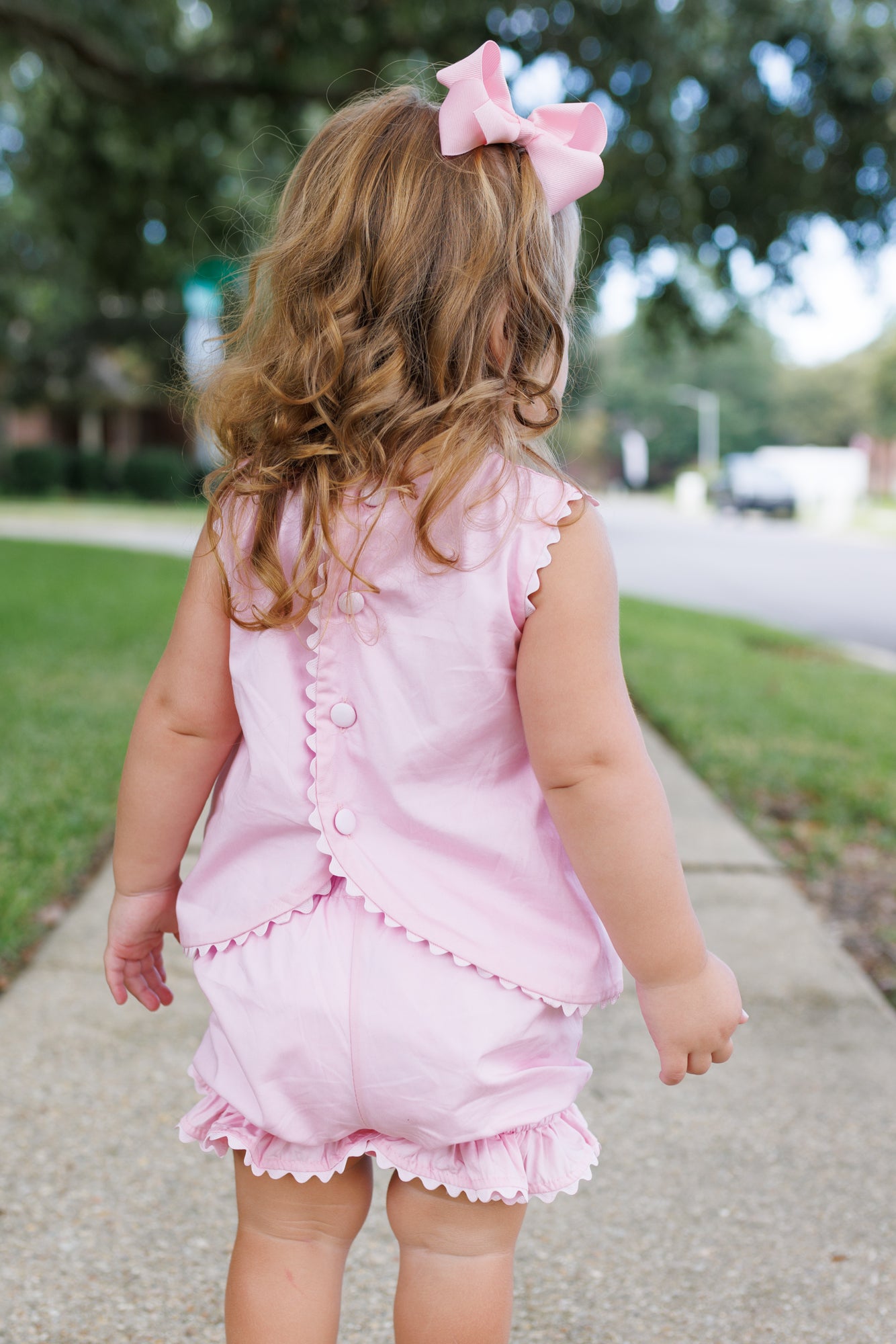 Rosie Scalloped Trim Swing Back Bloomer Set