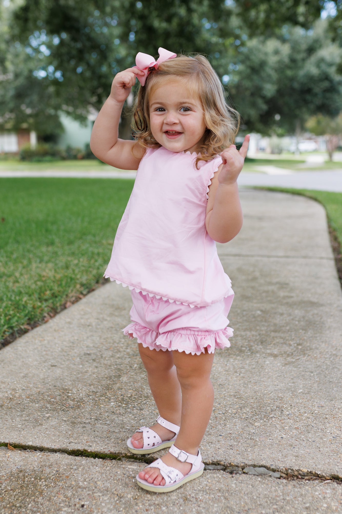 Rosie Scalloped Trim Swing Back Bloomer Set