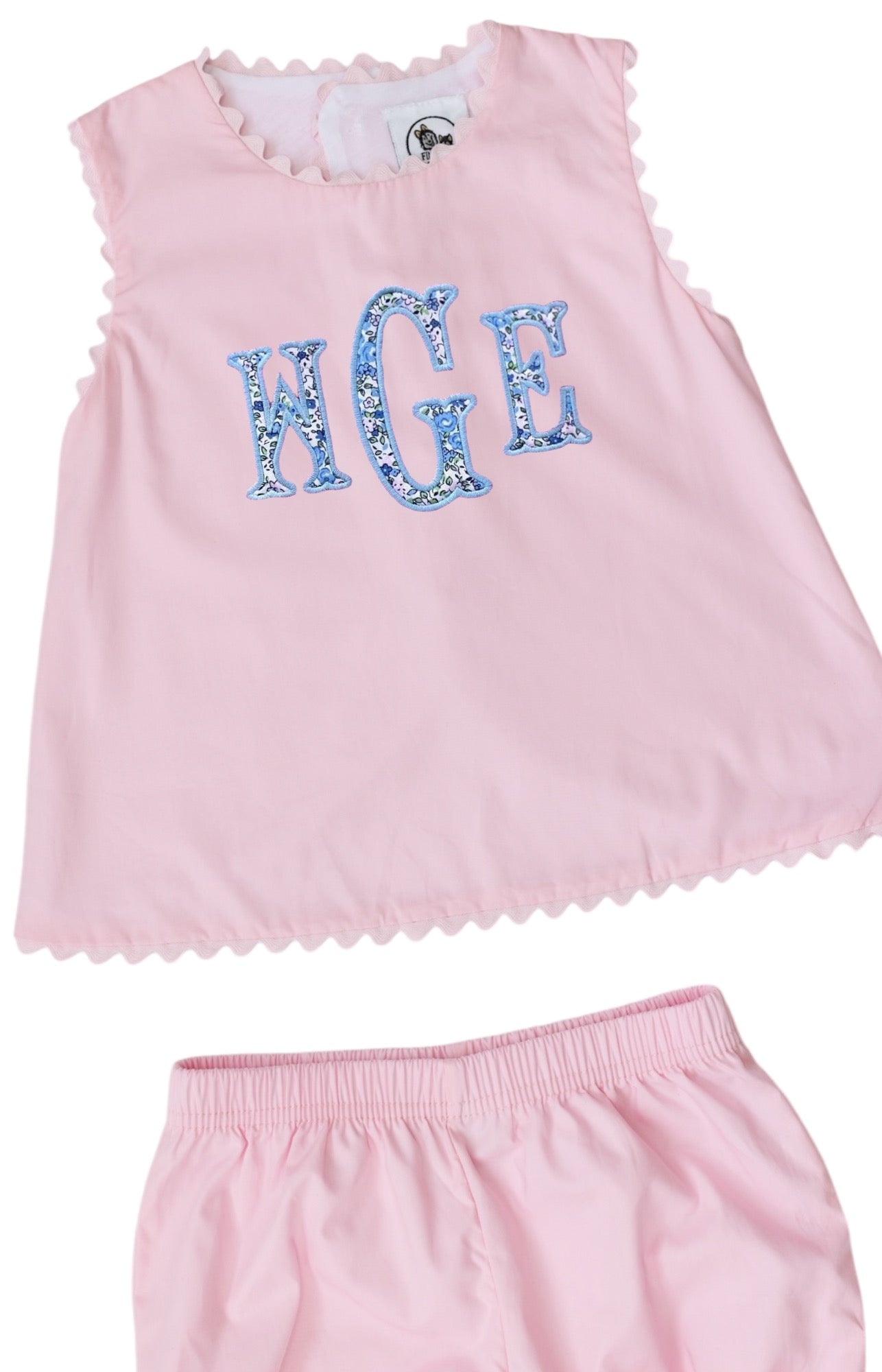 Rosie Scalloped Trim Swing Back Bloomer Set