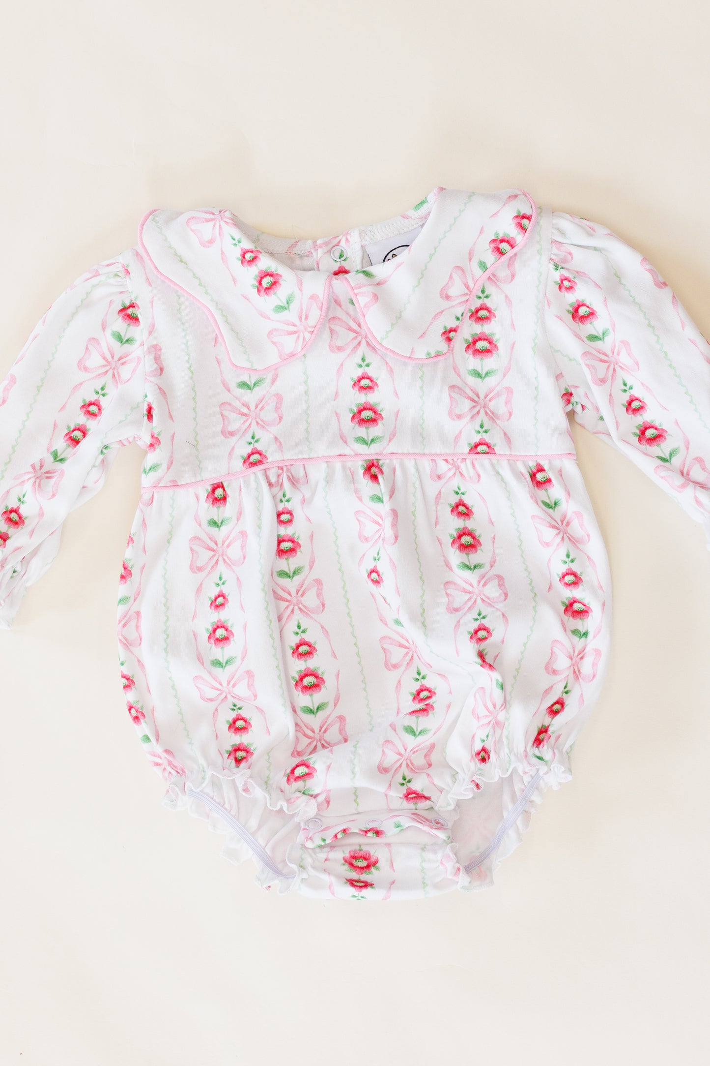 Blossom Bow Floral Long Sleeve Bubble