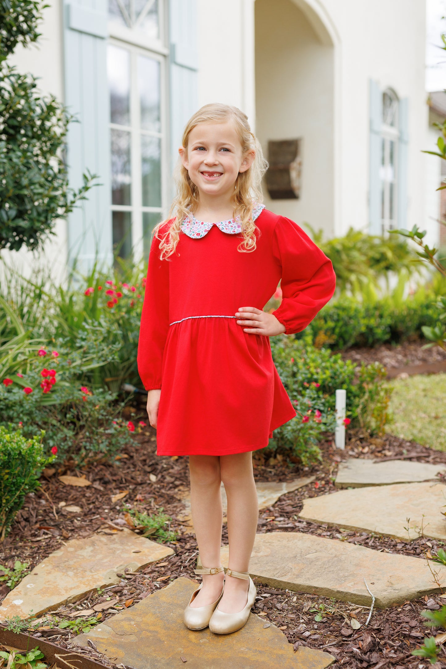 Rosie Garden Long Sleeve Dress