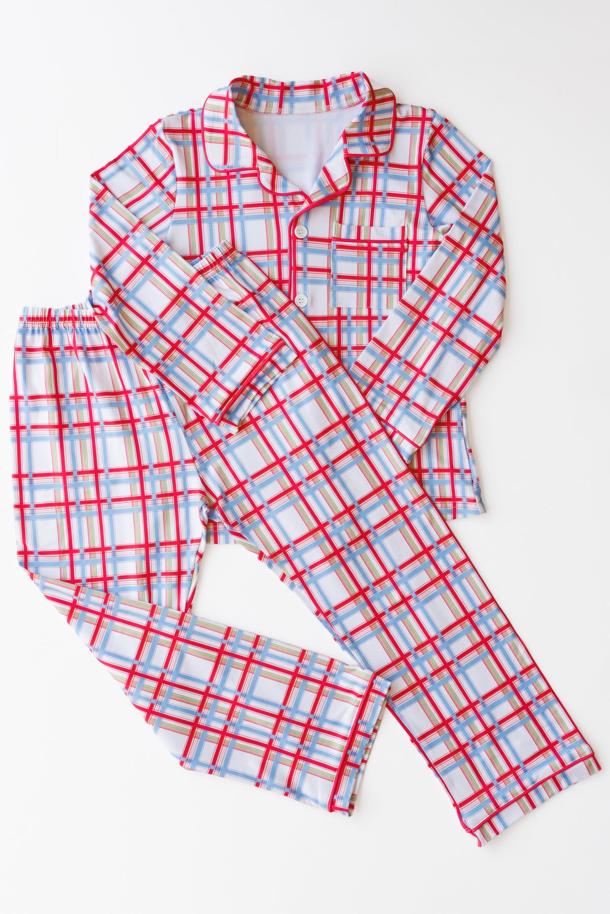 Mistletoe Plaid Boy Pajamas