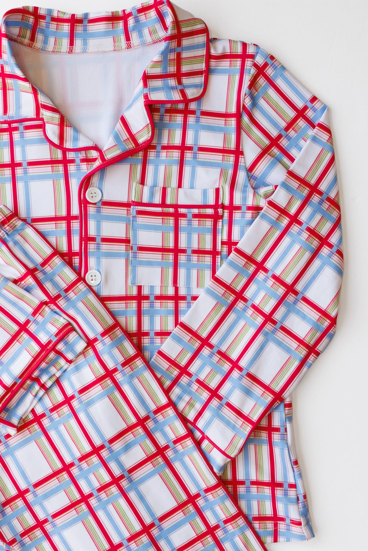 Mistletoe Plaid Boy Pajamas