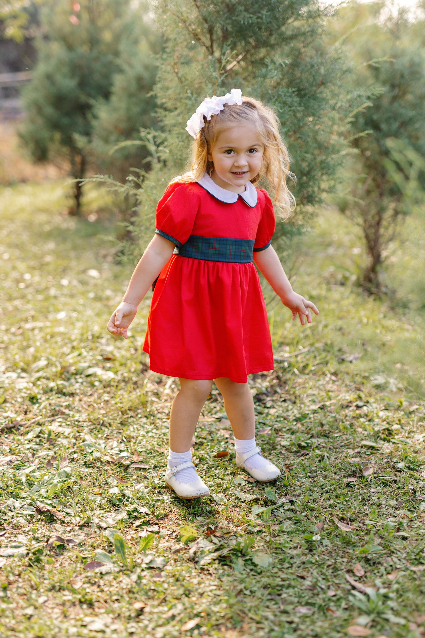 Navy Noel Red Party Dress