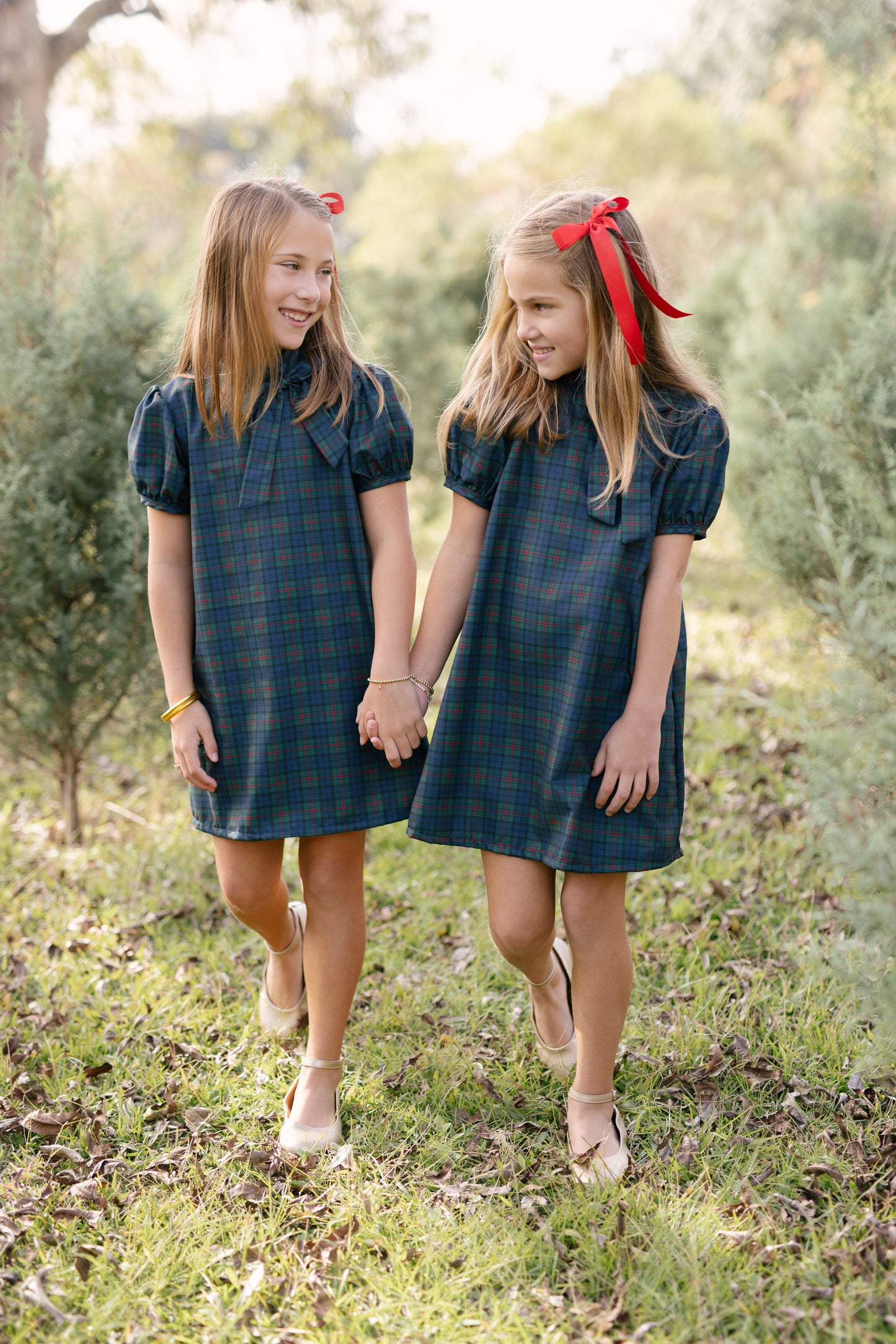 Navy Noel Plaid Dress
