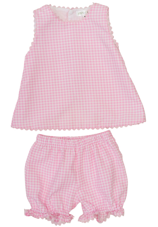 Ella Gingham Bloomer Set