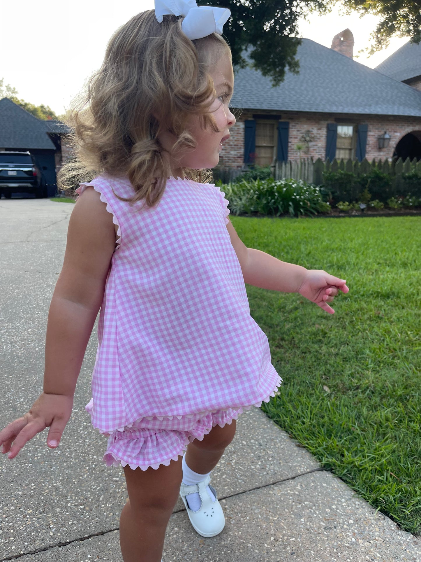 Clara Gingham Bloomer Set