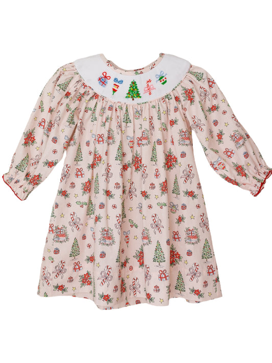 Classic Christmas Smocked Dress