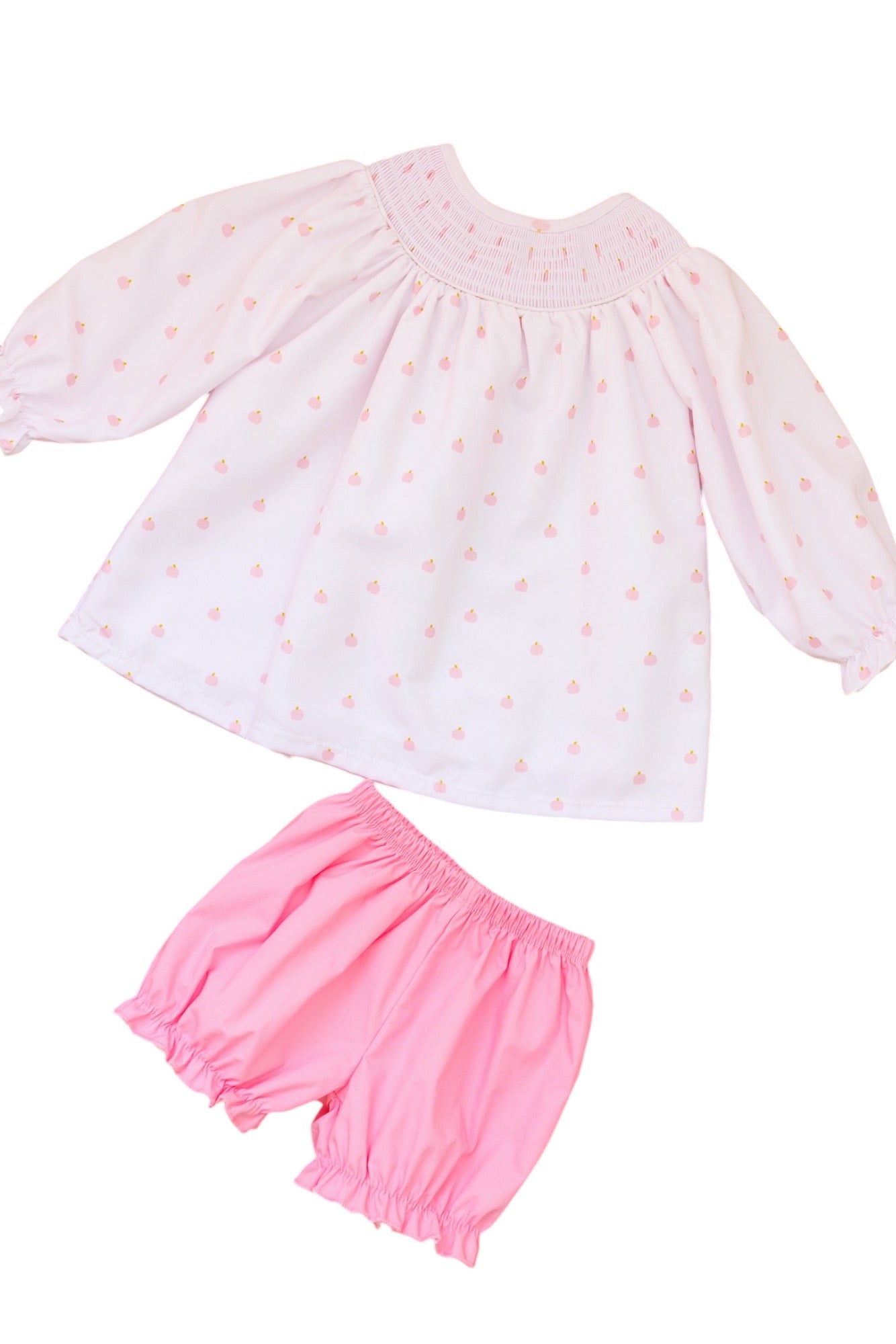 Pink Pumpkins Smocked Set