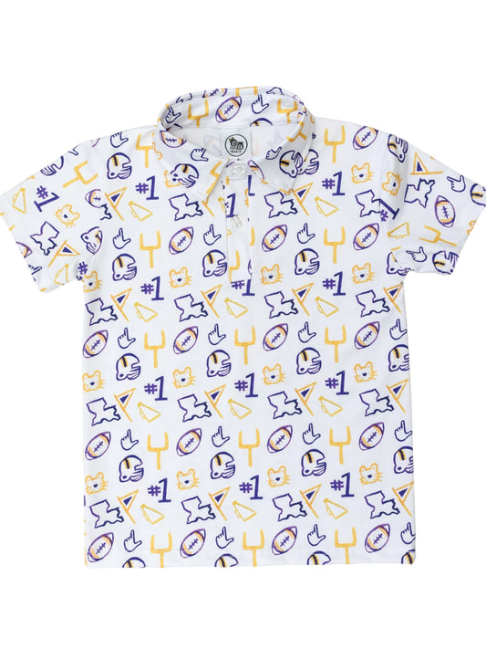 Geaux Tigers Golf Polo