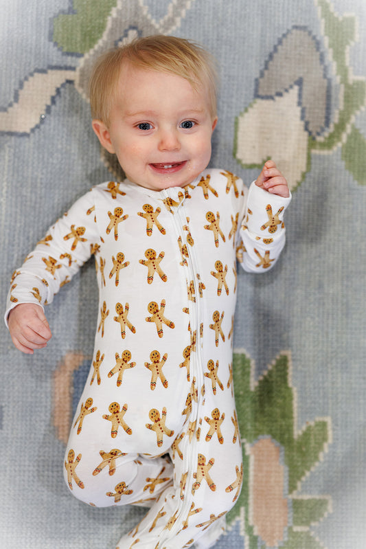 Gingerbread Lane Zip Up PJs