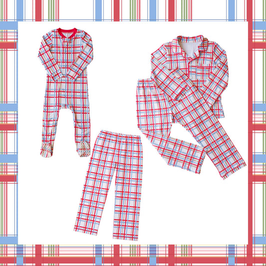Mistletoe Plaid Boy Pajamas