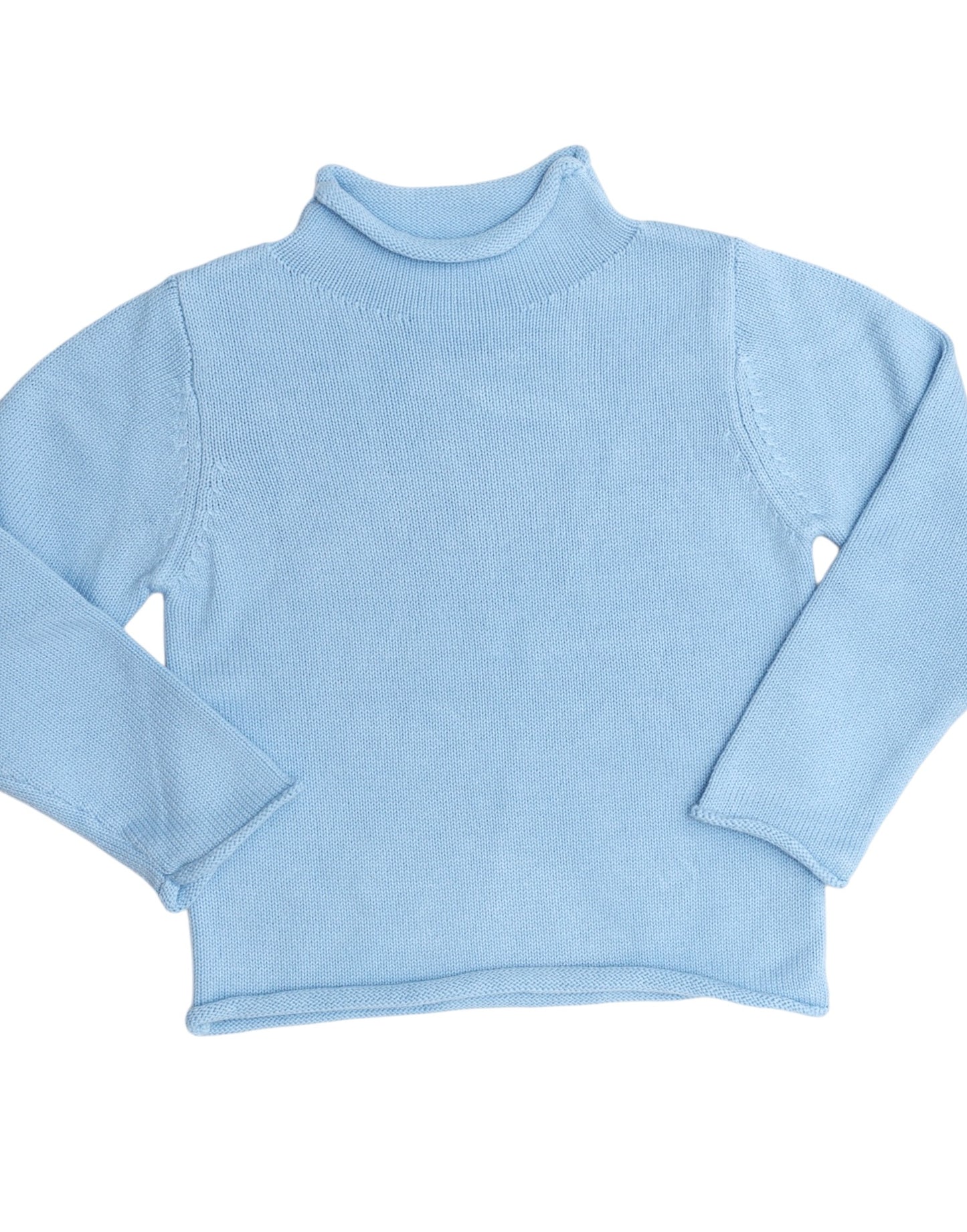 Blue Roll Neck Sweater